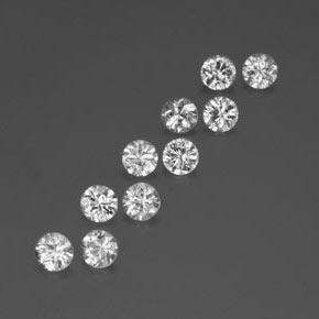 3.56 ct White Zircon Stone, Natural Zircon in Diamond-Cut Shape for Sale