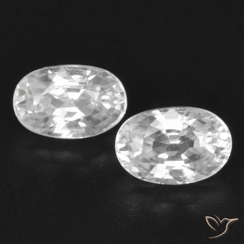 1.74ctw Natural White Zircon, Oval, VVS