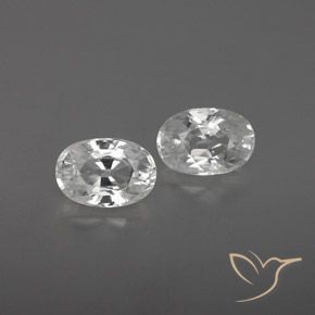 1.72ctw Natural White Zircon, Oval, VVS