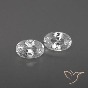 1.75 ct White Zircon, 6.2 x 4.1 mm Oval Cut From Cambodia, Photo A