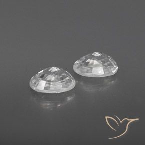 Zircon Gemstones in 6.2 x 4.3 mm Size for Sale, Zircon Stones in White Color