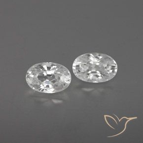 1.71ctw Natural White Zircon, Oval, VVS