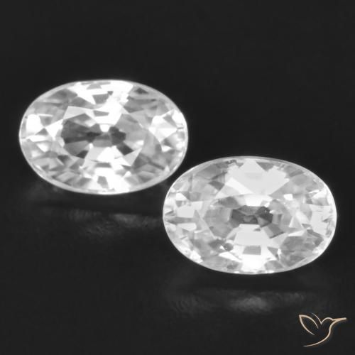 1.66ctw Natural White Zircon, Oval, VVS