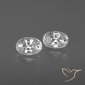 1.71ctw Natural White Zircon, Oval, VVS