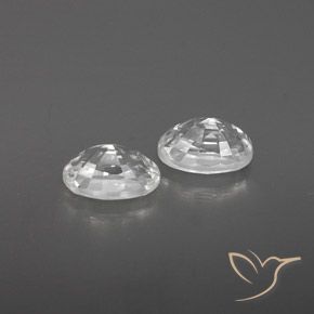 Zircon Gemstones in 6 x 4 mm (calibrated) Size for Sale, Zircon Stones in White Color