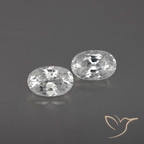 1.63ctw Natural White Zircon, Oval, VVS