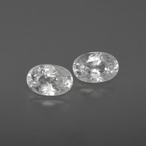 White Zircon Gem - 0.9ct Oval Facet (ID: 360274)