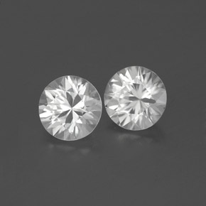 1.83 ctw White Zircon Stones, Natural Zircon in Diamond-Cut Shape for Sale