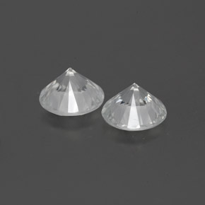 Zircon Gemstones in 5.5 mm Size for Sale, Zircon Stones in White Color