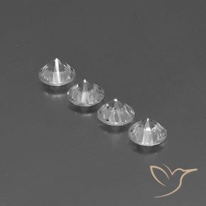 Zircon Gemstones in 5.5 mm (calibrated) Size for Sale, Zircon Stones in White Color