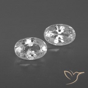1.74ctw Natural White Zircon, Oval, VVS-VS