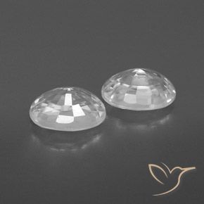 Zircon Gemstones in 6 x 4 mm (calibrated) Size for Sale, Zircon Stones in White Color