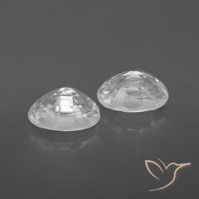 Zircon Gemstones in 6 x 4 mm (calibrated) Size for Sale, Zircon Stones in White Color