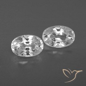 1.76 ct White Zircon, 6.1 x 4.2 mm Oval Cut From Cambodia, Photo A