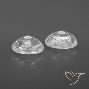Zircon Gemstones in 6 x 4 mm (calibrated) Size for Sale, Zircon Stones in White Color