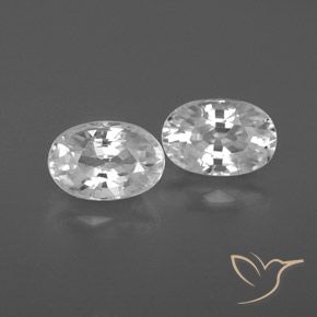 1.75ctw Natural White Zircon, Oval, VVS