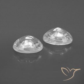 Zircon Gemstones in 6 x 4 mm (calibrated) Size for Sale, Zircon Stones in White Color