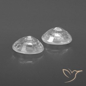 Zircon Gemstones in 6 x 4 mm (calibrated) Size for Sale, Zircon Stones in White Color