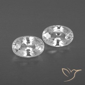 1.67ctw Natural White Zircon, Oval, VVS 1.67ctw Natural White Zircon, Oval, VVS