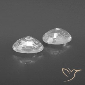 Zircon Gemstones in 6.2 x 4.2 mm Size for Sale, Zircon Stones in White Color