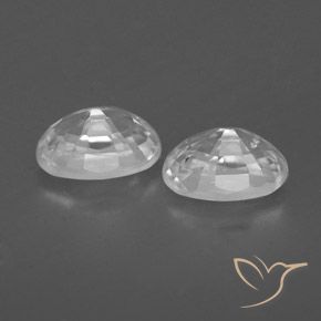 Zircon Gemstones in 6 x 4 mm (calibrated) Size for Sale, Zircon Stones in White Color