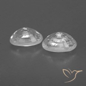 Zircon Gemstones in 6 x 4.2 mm Size for Sale, Zircon Stones in White Color