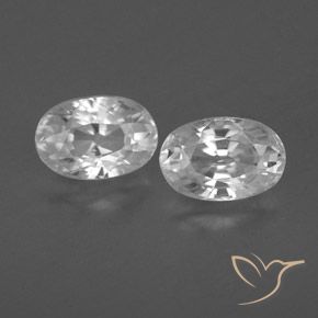 1.76 ct White Zircon, 6.1 x 4.2 mm Oval Cut From Cambodia, Photo A