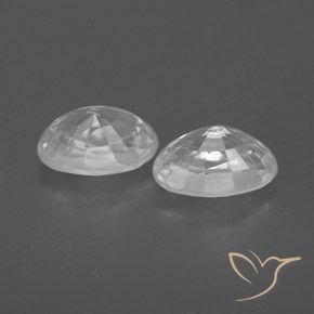 Zircon Gemstones in 6.1 x 4.2 mm Size for Sale, Zircon Stones in White Color