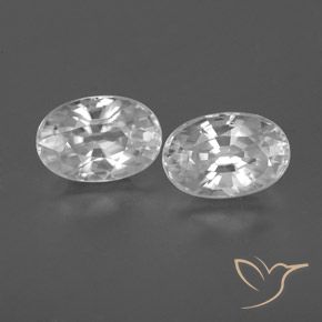 1.71 ct White Zircon, 6.1 x 4.2 mm Oval Cut From Cambodia, Photo A