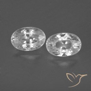 1.72ctw Natural White Zircon, Oval, VVS-VS