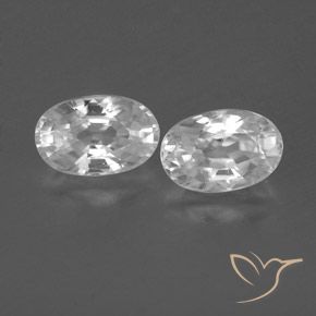 1.73 ct White Zircon, 6.1 x 4.1 mm Oval Cut From Cambodia, Photo A