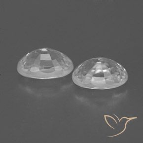 Zircon Gemstones in 6 x 4 mm (calibrated) Size for Sale, Zircon Stones in White Color