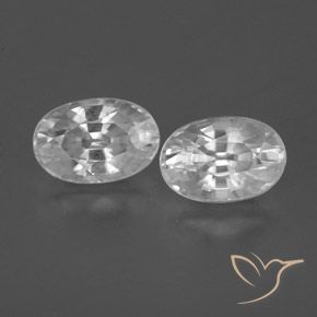 1.78 ct White Zircon, 6.2 x 4.2 mm Oval Cut From Cambodia, Photo A