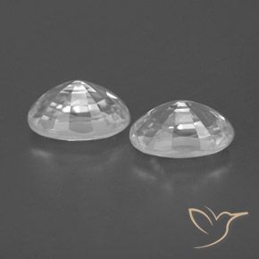 Zircon Gemstones in 6.2 x 4.2 mm Size for Sale, Zircon Stones in White Color