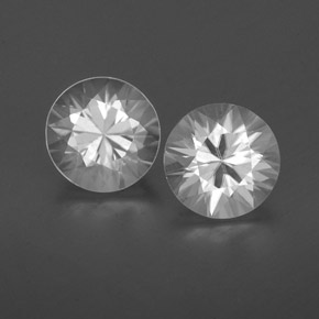 White Zircon Gem - 1ct Diamond-Cut (ID: 360341)