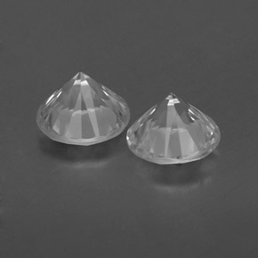 Zircon Gemstones in 5.6 mm Size for Sale, Zircon Stones in White Color