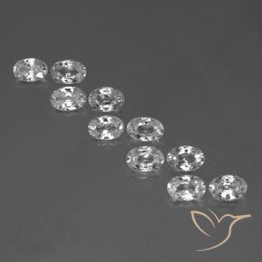 7.12ctw Natural White Zircon, Oval, VVS-VS