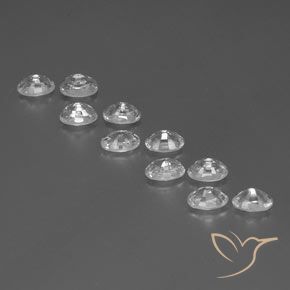 Zircon Gemstones in 6 x 4 mm (calibrated) Size for Sale, Zircon Stones in White Color