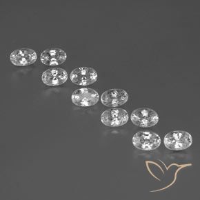 8.29ctw Natural White Zircon, Oval, VVS-VS