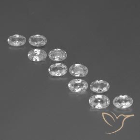 6.39ctw Natural White Zircon, Oval, VVS-VS