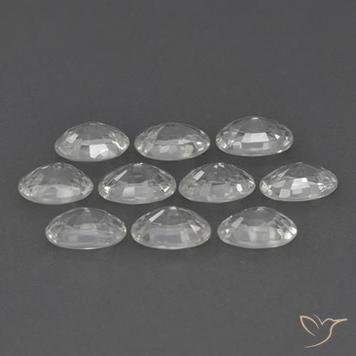 Zircon Gemstones in 6 x 4 mm (calibrated) Size for Sale, Zircon Stones in Clear White Color