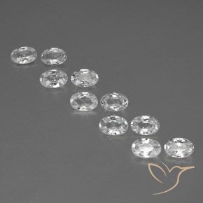 6.71ctw Natural White Zircon, Oval, VVS-VS, Photo A