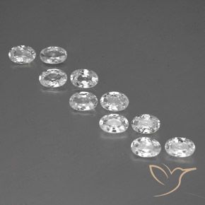 6.61ctw Natural White Zircon, Oval, VVS-VS