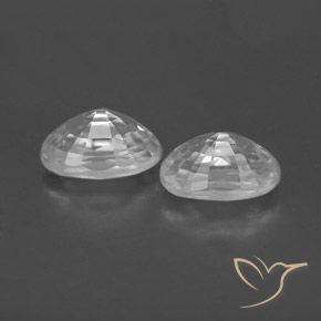 Zircon Gemstones in 6 x 4 mm (calibrated) Size for Sale, Zircon Stones in White Color