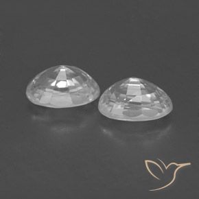 Zircon Gemstones in 6 x 4 mm (calibrated) Size for Sale, Zircon Stones in White Color