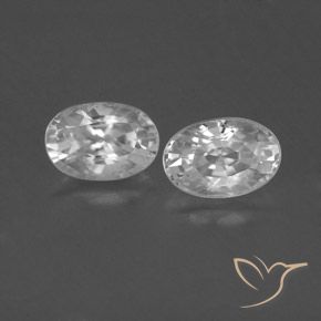 1.64 ct White Zircon, 6.2 x 4.2 mm Oval Cut From Cambodia, Photo A