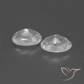 Zircon Gemstones in 6 x 4 mm (calibrated) Size for Sale, Zircon Stones in White Color