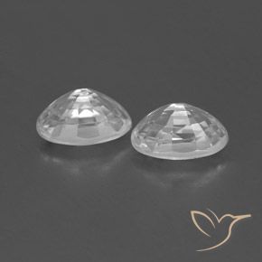 Zircon Gemstones in 6 x 4 mm (calibrated) Size for Sale, Zircon Stones in White Color