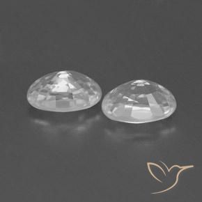 Zircon Gemstones in 6.1 x 4.2 mm Size for Sale, Zircon Stones in White Color