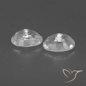 Zircon Gemstones in 6.1 x 4.2 mm Size for Sale, Zircon Stones in White Color